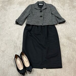 NWT J. Crew Black Formal Business Long Midi Pencil Skirt Size 6